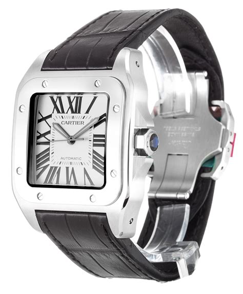 cartier santos 100 diamonds replica|cartier santos diamond bezels.